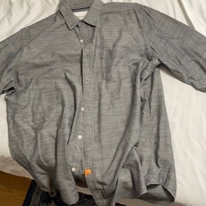 Aeropostale button up chambray shirt - Grey - L